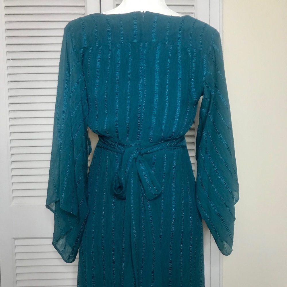 NWT Teal Kimono-Like Maxi Dress - Size Small - Picture 5 of 6
